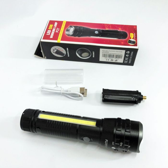 Карманный фонарик PLD-P27 White Laser LED PM10-TG+COB, Сверхмощный фонарик, Подствольный фонарик