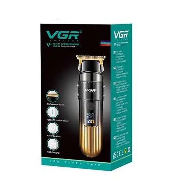 Машинка для стрижки волос VGR V-929 аккумуляторная, Машинка окантовочная профессиональная для бороды