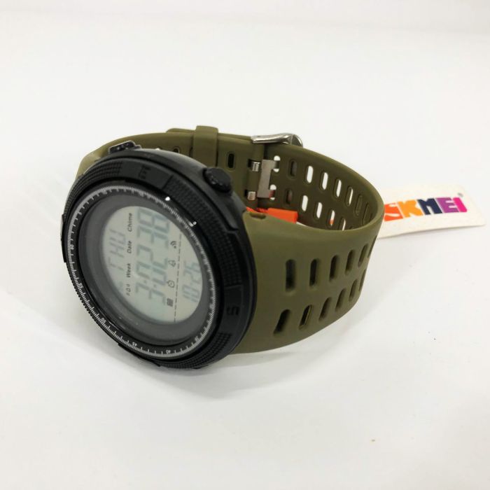 Часы наручные мужские SKMEI 1167AG ARMY GREEN, брендовые мужские часы. Цвет: зеленый