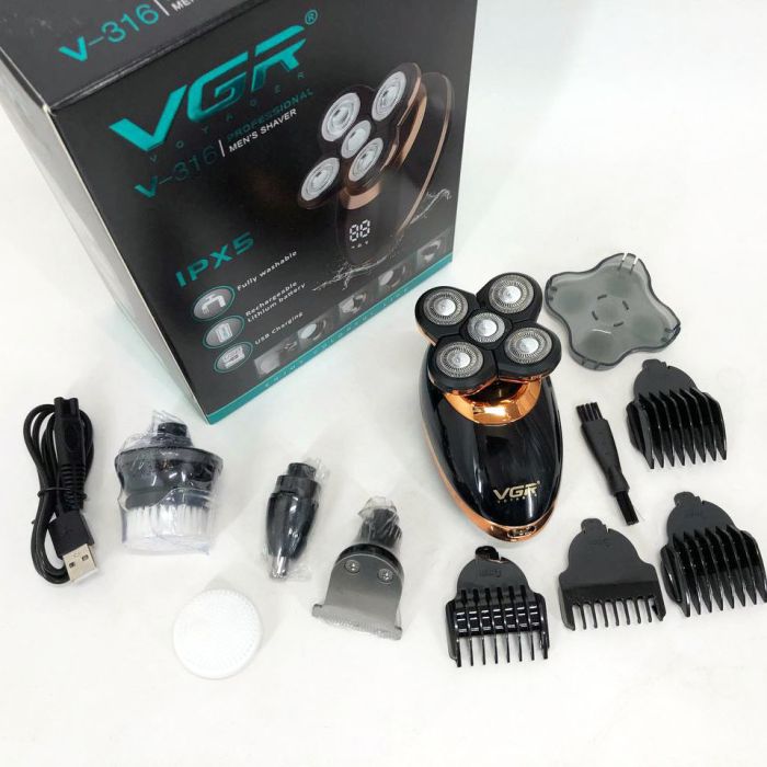 Электробритва VGR V-316, триммер для усов и бороды, аккумуляторная мужская бритва, триммер беспроводной