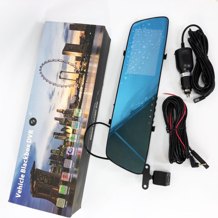 Автомобильный видеорегистратор-зеркало L-9003 4,3 TOUCH SCREEN 2 камеры 1080P Full HD