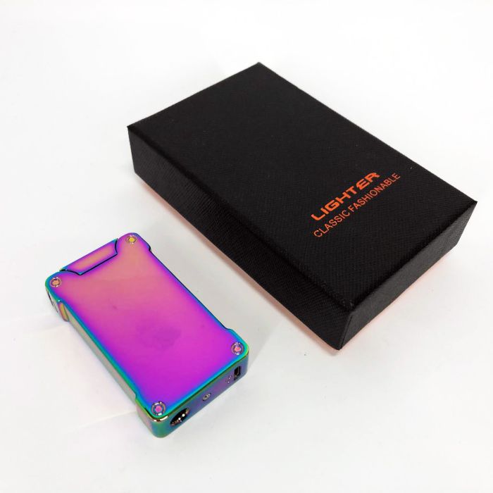 Дуговая электроимпульсная зажигалка с USB-зарядкой фонариком LIGHTER HL-437. Цвет: хамелеон