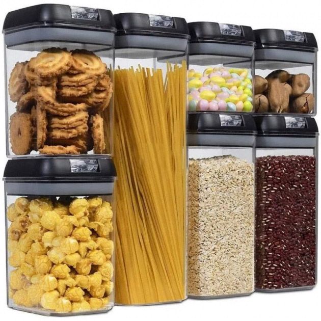 Набор контейнеров для еды FOOD Storage Container Set на защелках с уплотнителем из 7 предметов