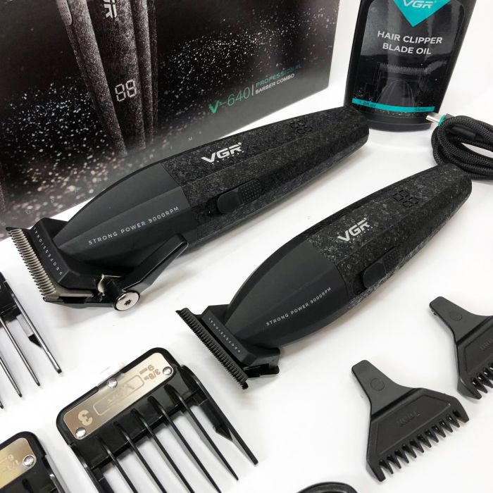 Профессиональный набор для стрижки волос VGR V-640 аккумуляторный Barber Combo PREMIUM
