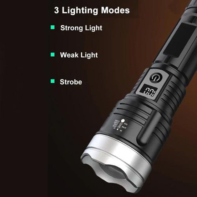 Фонарь PLD-008 WHITE LASER LED PM10-TG, power bank, Фонарик тактический аккумуляторный ручной