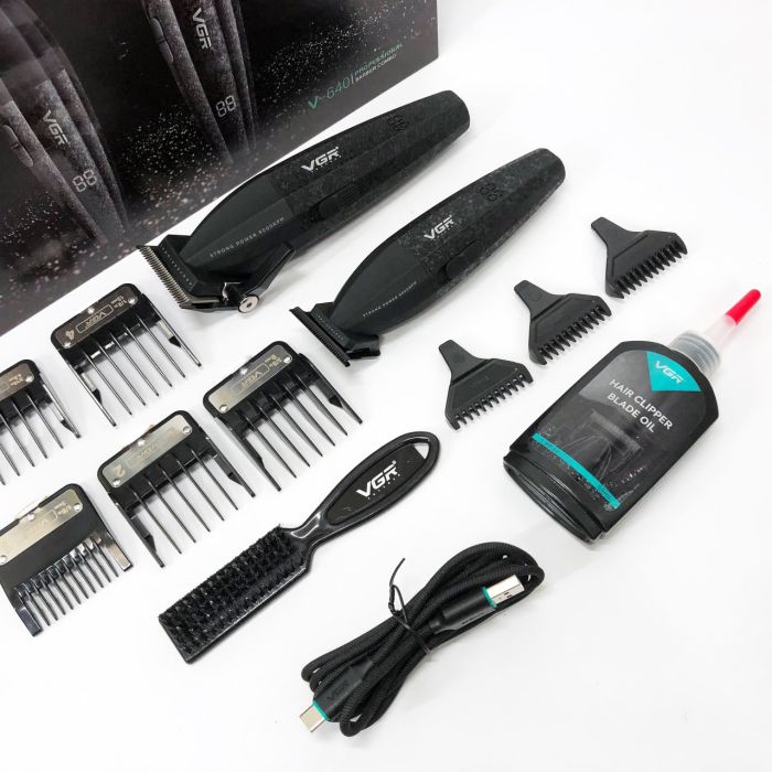 Профессиональный набор для стрижки волос VGR V-640 аккумуляторный Barber Combo PREMIUM