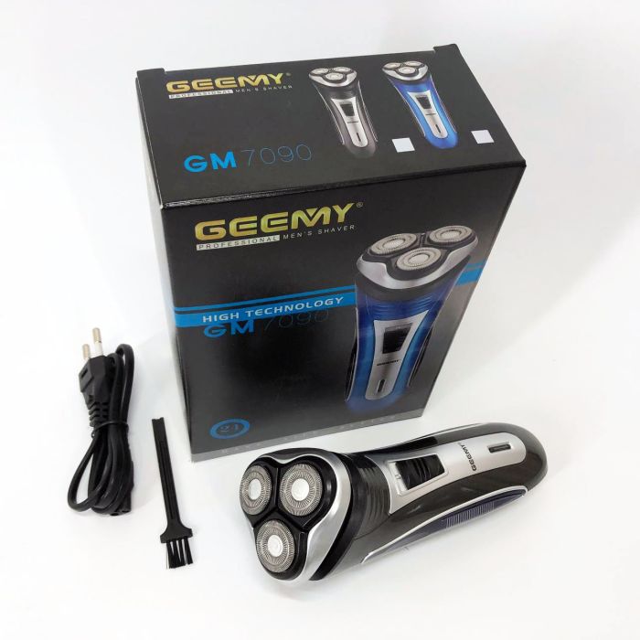 Электробритва GEEMY GM-7090 3 в 1 триммер, беспроводная электробритва, Триммер для усов. Цвет: синий