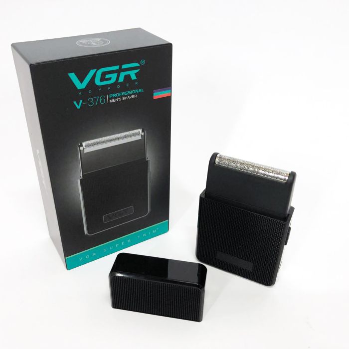 Электробритва VGR V-376 BLACK шейвер, Бюджетная машинка для стрижки бороды, Беспроводная электробритва