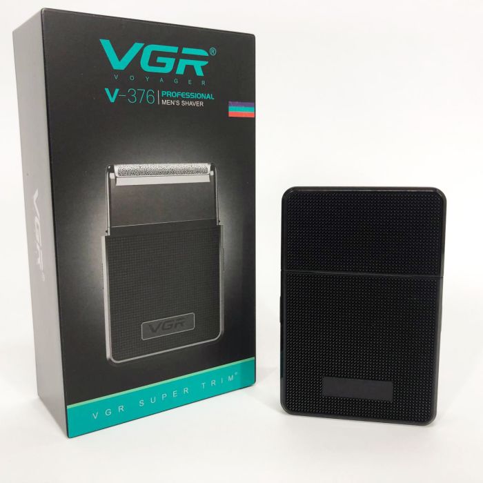 Электробритва VGR V-376 BLACK шейвер, Бюджетная машинка для стрижки бороды, Беспроводная электробритва