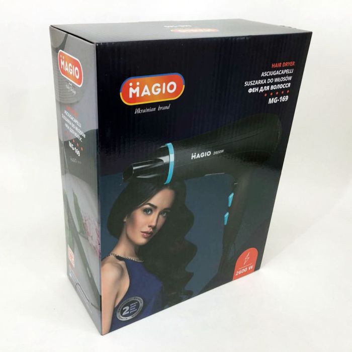 Фен Magio MG-169, мощный универсальный фен, воздушный стайлер для волос, фен с ионизацией