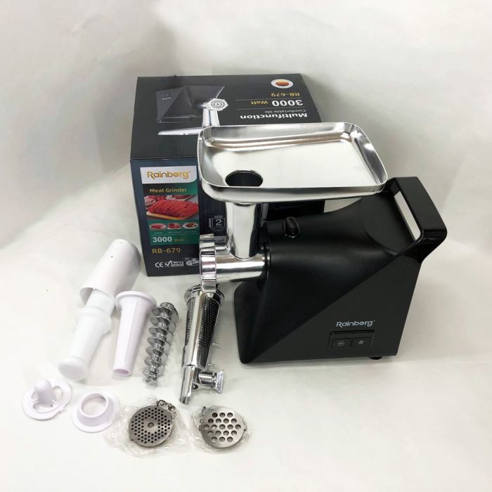 Мясорубка Rainberg RB-679 3000W с соковыжималкой, электромясорубка для дома, электромясорубка с реверсом