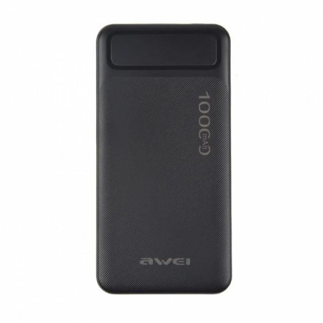Power Bank Awei P5K 10000 mah Портативное зарядное УМБ 2xUSB черный