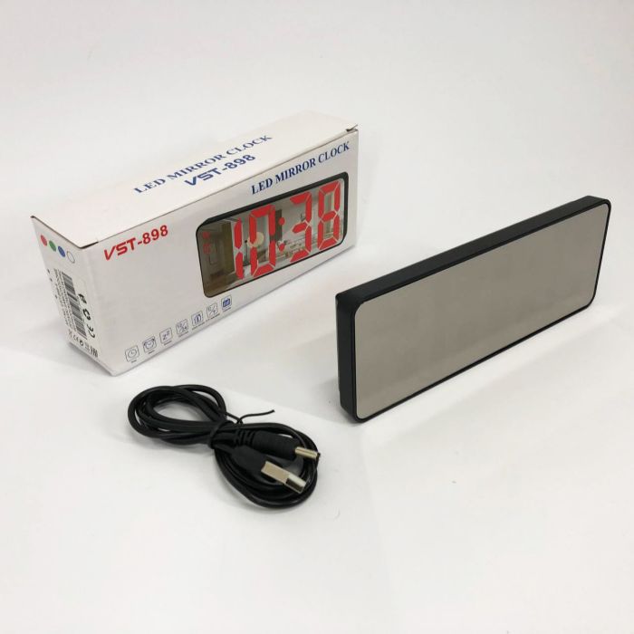 Электронные настольные LED часы от USB VST-898-4 с будильником и термометром оригинальные настольные часы