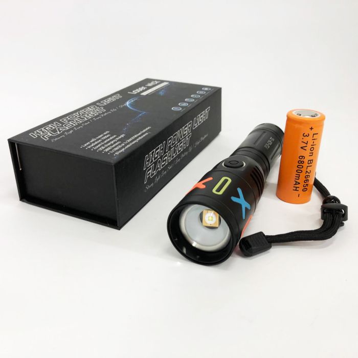 Ручной светодиодный фонарь PLD G26 White Laser LED PM20-TG с USB-зарядкой, аккумулятор 26650