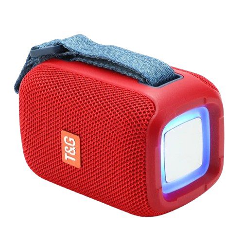 Портативная Bluetooth колонка TG339 5W с RGB подсветкой, Громкая блютуз колонка. Цвет: красный