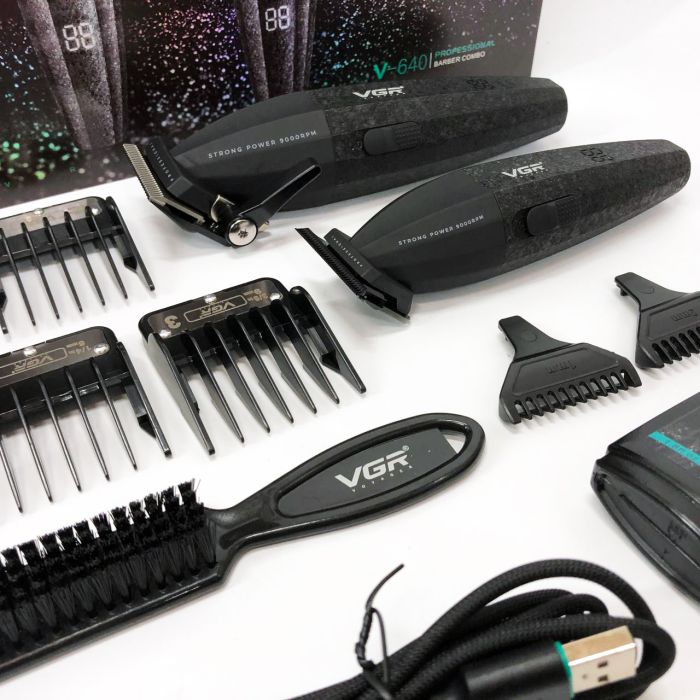 Профессиональный набор для стрижки волос VGR V-640 аккумуляторный Barber Combo PREMIUM