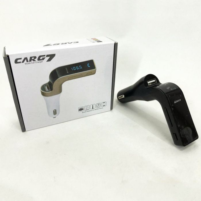 Модулятор FM MOD G7 Bluetooth, блютуз фм передатчик для автомагнитолы, блютуз трансмитер. Цвет: черный