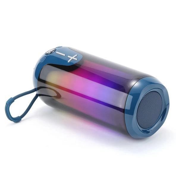 Bluetooth-колонка TG651 с RGB ПОДСВЕТКОЙ, аккумуляторная колонка для музыки, для вечеринки. Цвет: синий