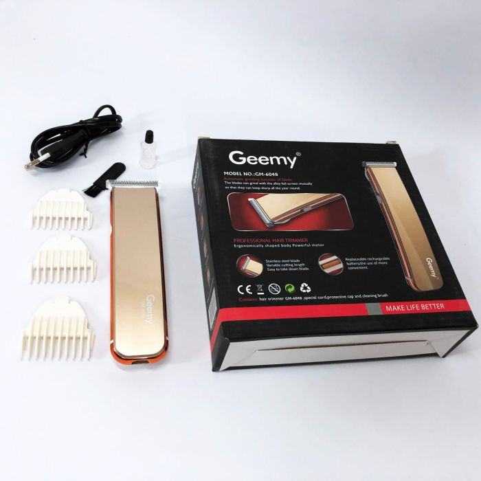 Машинка для стрижки GEMEI GM-6048, Машинка для стрижки домашняя, электробритва для головы. Цвет: золотой