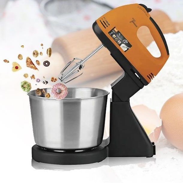 Стационарный миксер для кухни на 7 скоростей Domotec R6637O 250 W Кухонный электрический миксер с чашей