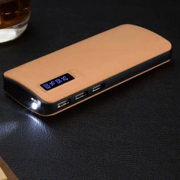 Портативное Зарядное Устройство Павербанк 50000 mAh 3хUSB Power Bank Smart Tech. Цвет: бежевый
