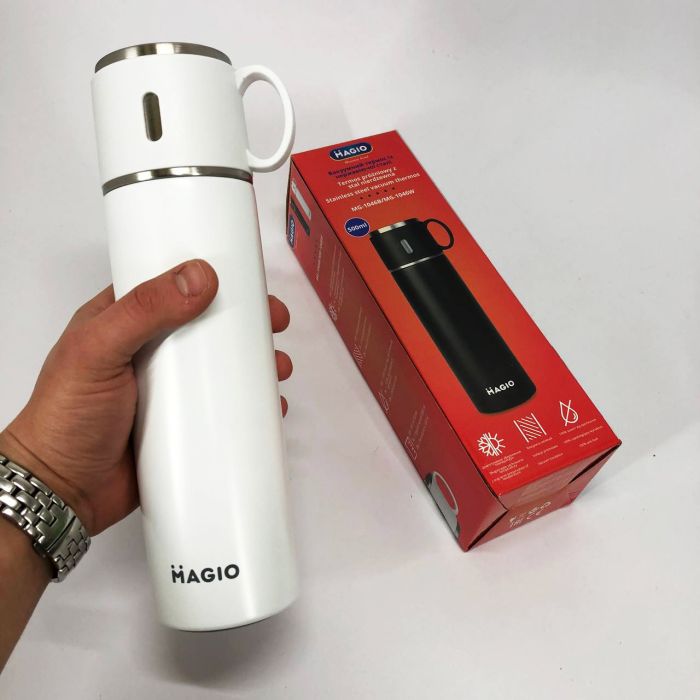Термос MAGIO MG-1046W 0.5 л, Красивый небольшой термос, Термокружка для детей, Фляга для пикника