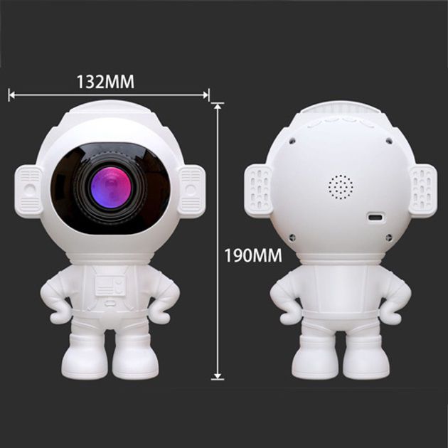 Звездный 3D проектор Astronaut Bluetooth с пультом, Проектор-ночник космонавт звездное небо в детскую