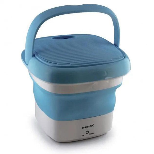 Складная стиральная машина MAXTOP silicon washing machine, Портативная стиральная машина. Цвет: голубой