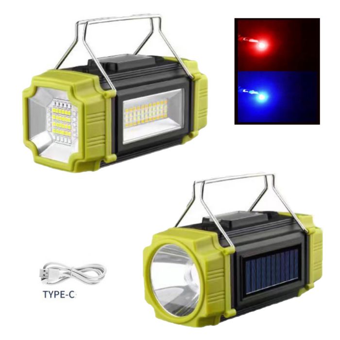 Фонарь переносной LS-228-LED WHITE+RED+BLUE+YELLOW, Фонарь для кемпинга с встроенным зарядным устройством
