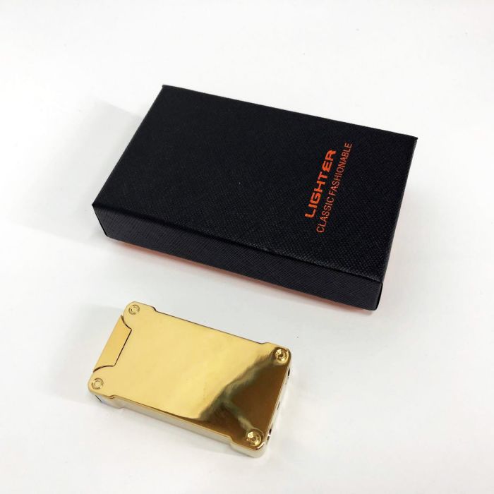 Дуговая электроимпульсная зажигалка с USB-зарядкой фонариком LIGHTER HL-437, Юсб зажигалка. Цвет: золотой