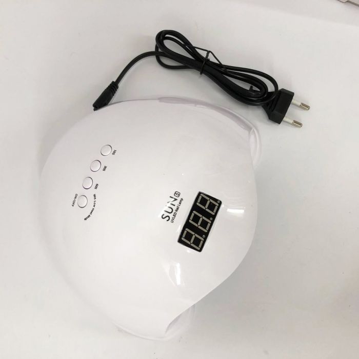 Лампа для маникюра Sun 5 nail lamp FD93-1 led для сушки гель лака с таймером для домашнего использования