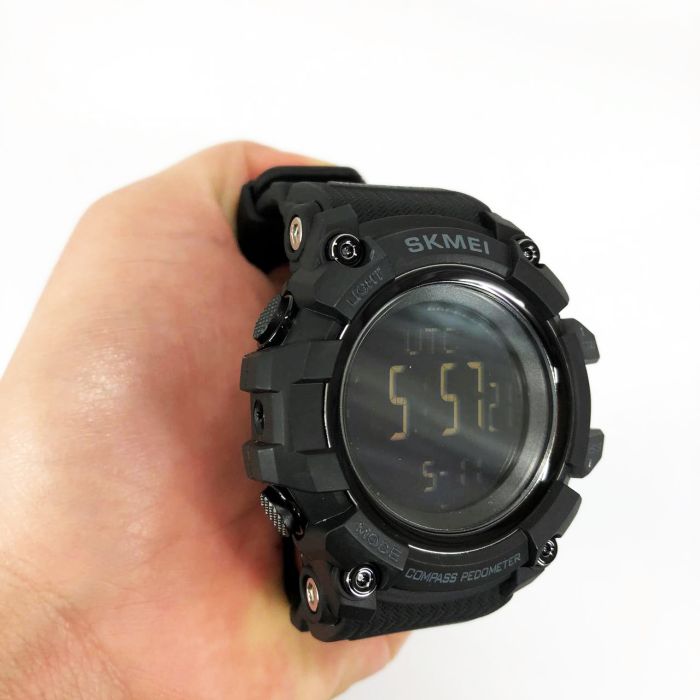 Часы наручные мужские SKMEI 1356BK BLACK, фирменные спортивные часы. Цвет: черный