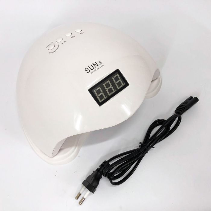 Лампа SUNUV SUN 5 PLUS 48W WHITE UV/LED для полимеризации, Профессиональная лампа для ногтей с таймером