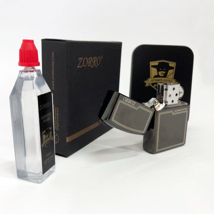 Зажигалка бензиновая Zorro HL-300, зажигалка на день рождения, зажигалка в подарочном футляре