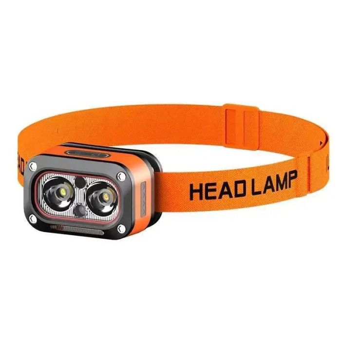 Фонарь налобный G08-2XPG(white+yellow)+LED(red), Налобный фонарь для автолюбителей, Led фонарь налобный