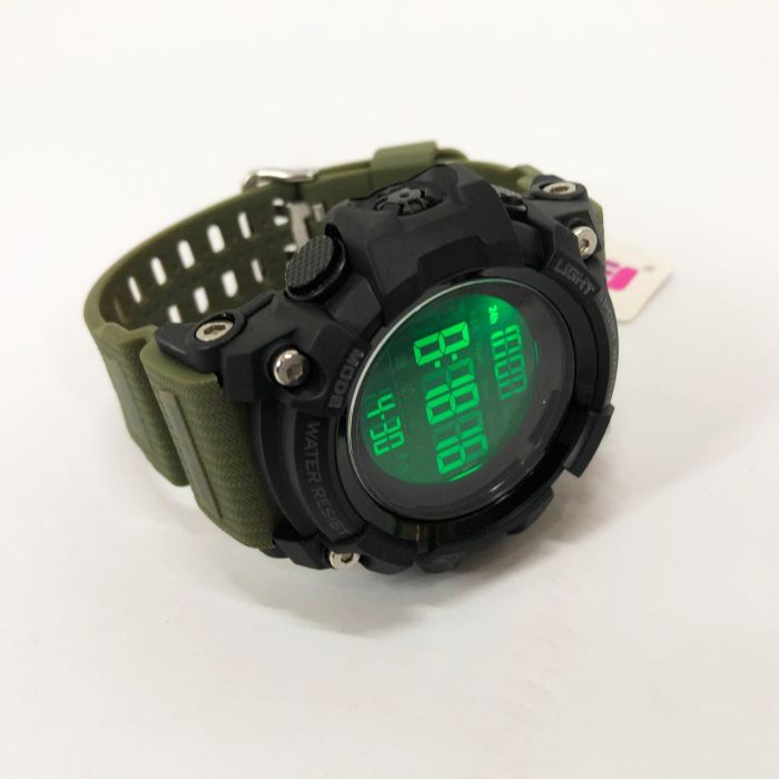 Часы наручные мужские SKMEI 1384AG ARMY GREEN, часы тактические противоударные. Цвет: зеленый