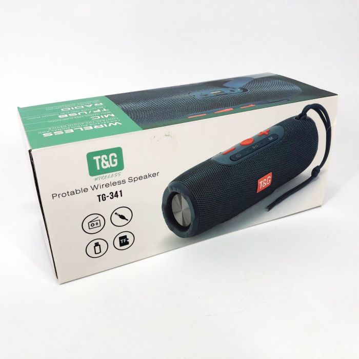 Портативная Bluetooth колонка TG341 со шнурком, Беспроводная колонка портативная мощная. Цвет: синий