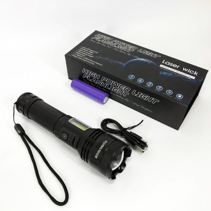 Фонарик PLD-P815 White Laser LED PM10-TG+COB, Фонарик тактический аккумуляторный ручной