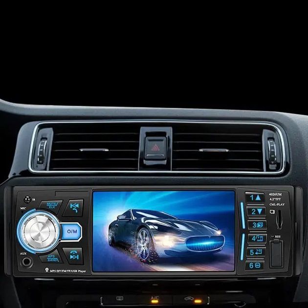 Автомагнитола MP5 4026UM с экраном 4.1 дюйма, AUX вход, Bluetooth, 1 DIN, магнитола в машину