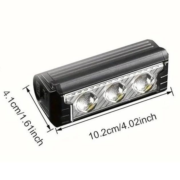 Велофара мощная FY-339B-3LED(white+yellow), Велосипедный фонарь с фиксацией на руль, для велосипедистов
