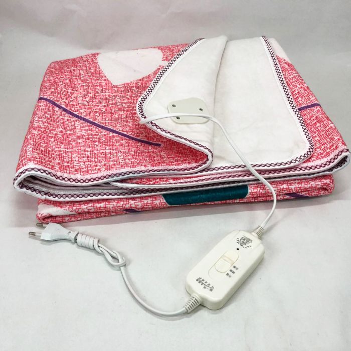 Электропростынь электрическая простынь с подогревом Electric Blanket 150х120см сердечка