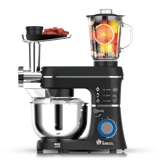 Кухонный комбайн Domotec 6676B 5в1 10L 1400W миксер/блендер/мясорубка, Стационарный планетарный тестомес