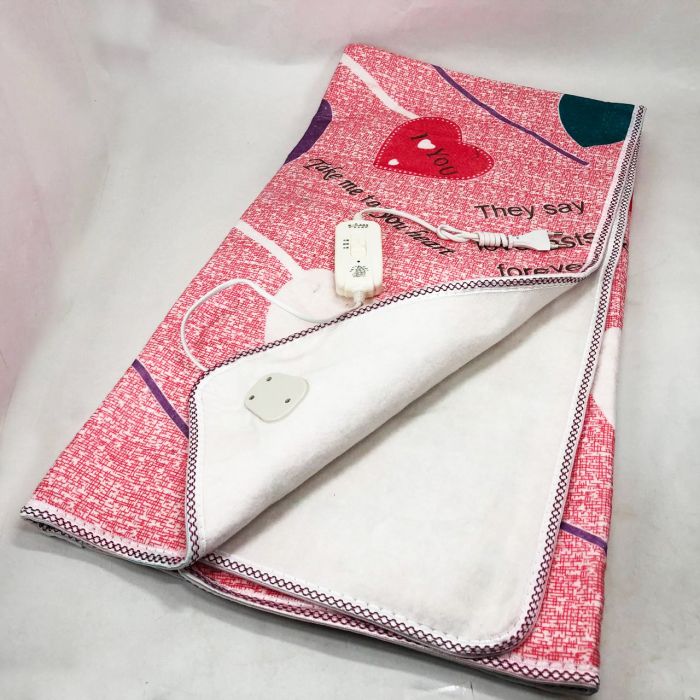 Электропростынь электрическая простынь с подогревом Electric Blanket 170х150см сердечка