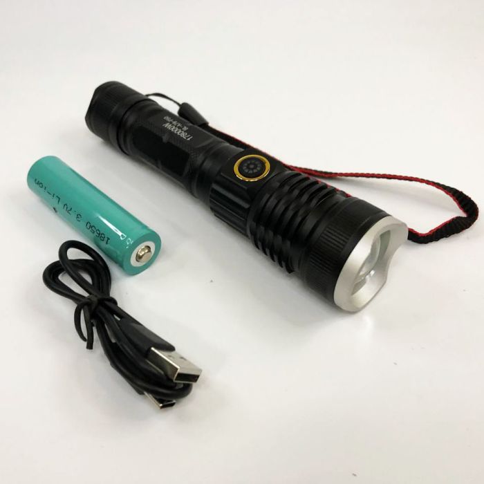 Фонарь ручной аккумуляторный BL-A79-P50 zoom Type-C, фонарь ручной мощный, тактичный фонарь