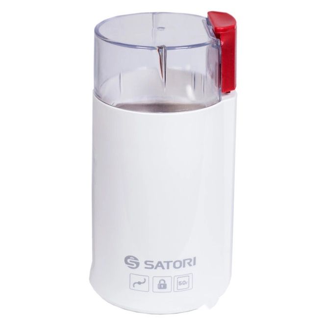 Электрическая кофемолка SATORI SG-1802-RD, электрическая кофемолка для турки роторная. Цвет: белый