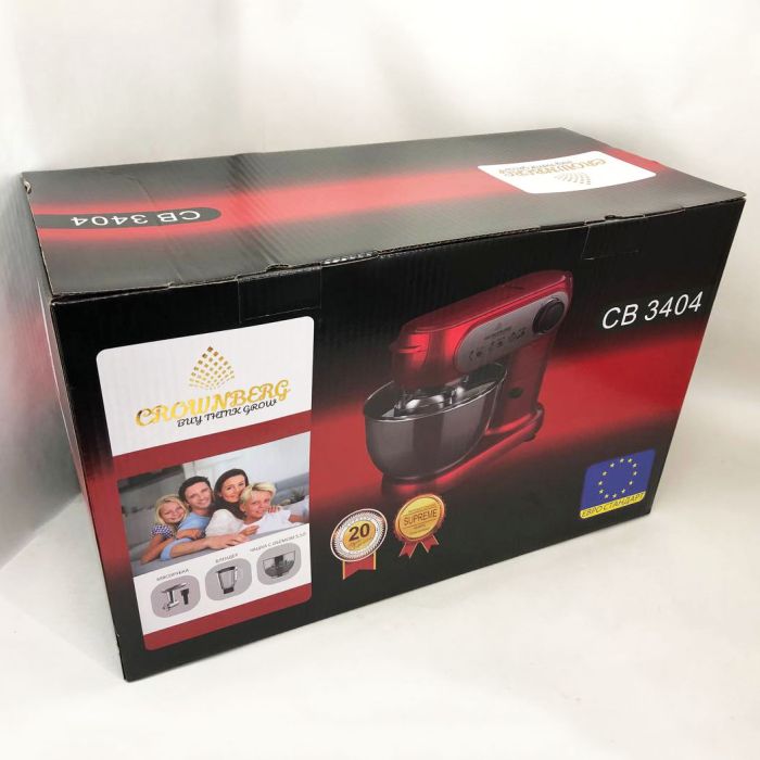 Кухонный комбайн 3 в 1 Crownberg CB-3404 Тестомес-Мясорубка-Блендер (2200 Вт)