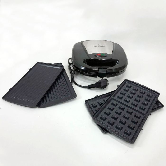 Мультимейкер Crownberg Cb-1075 3 В 1 Гриль Сендвичница Вафельница Crownberg CB-1075