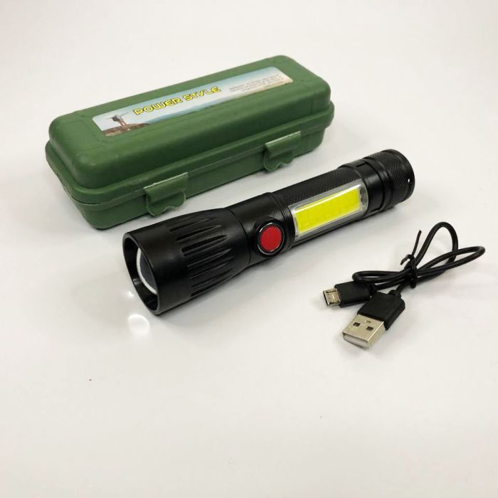 Фонарь ручной X-Balog BL-645S-XPE+COB, ЗУ microUSB, фонарик тактический аккумуляторный ручной