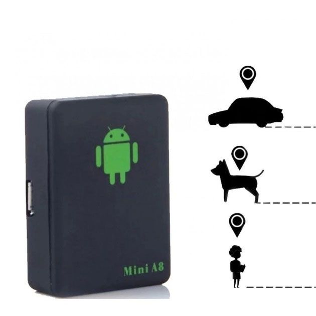 Мини GPS трекер через SIM карту А8 со встроенным микрофоном, GPS GSM трекер для авто, Маячок