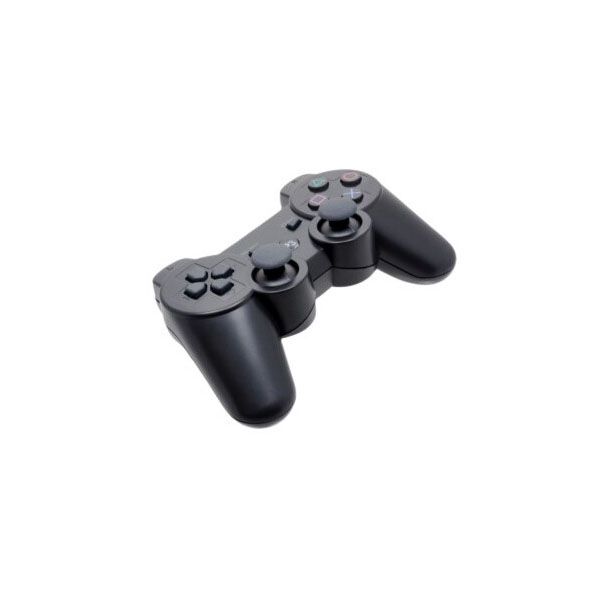 Игровой беспроводной геймпад Doubleshock PS3/PC аккумуляторный джойстик с функцией вибрации. Цвет: черный